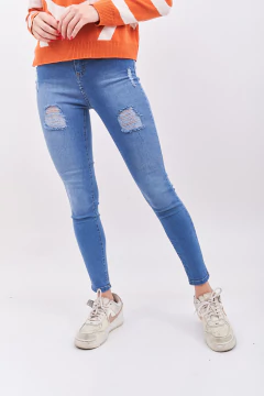 Jean celeste , con roturas - comprar online