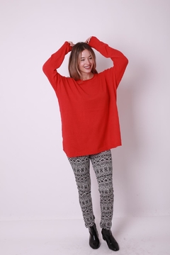 Sweater oversize, corte cuadrado, de angora - comprar online