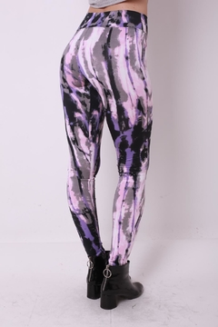 Calza de suplex estampada, tiro alto