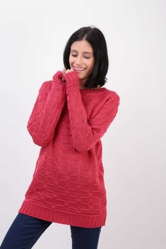 Sweater tejido, con tramado de cadenas - tienda online