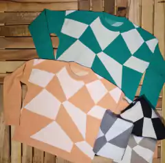 Imagen de Sweater de bremer, estampa geométrica.