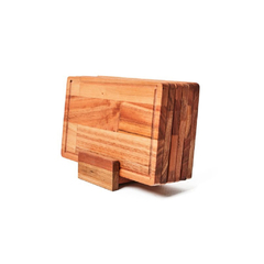 Plato de Madera para Asado Set X 6 unidades Rectangulares - Ref : A1460010