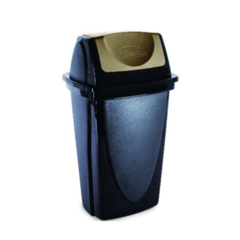 Tacho de Residuos con Tapa Basculante de Plastico ECOBLACK de 9 L - Ref : A3292420