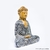 Escultura Decorativa Artesanal de Madeira Buda Meditação 25cm - comprar online