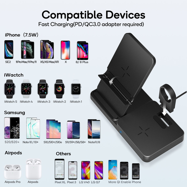 base de carga 3 en 1 apple