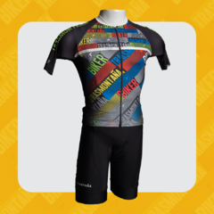 Conjunto Jersey Remera Ciclista y Calza Hombre (Brand Black)