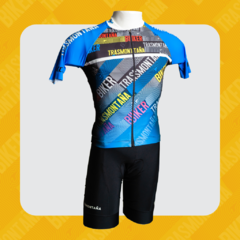 Conjunto Jersey Remera Ciclista y Calza Hombre (Brand Cyan)