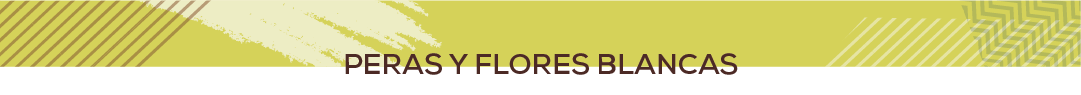 PERAS Y FLORES BLANCAS