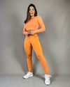 Cropped manga longa- Laranja