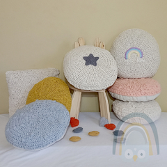 Almohadón Crochet Redondo | ROSA VIEJO - tienda online