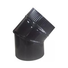 CODO 45° ENLOZADO NEGRO 6" PARA SALAMANDRA