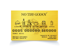 Gift Card Tarjeta Regalo No Tire Godoy Productos Platos 10000