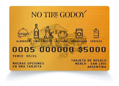 Gift Card Tarjeta Regalo No Tire Godoy Productos Platos 5000