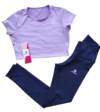 Conjunto Deportivo Leggins Azul y Blusa Corta en internet