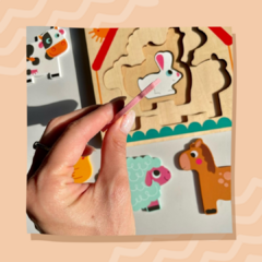 Puzzle encastre animales de la granja en internet