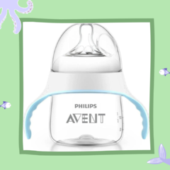 Vaso Mamadera Con Asas Natural 150ml +4m Avent