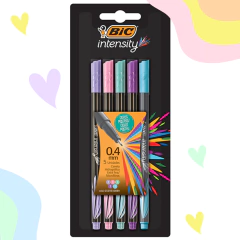MICROFIBRA BIC INTENSITY PASTEL X 5 SURT.