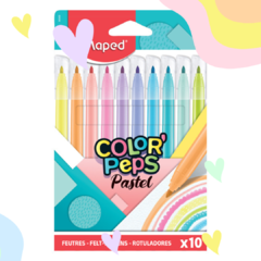MARCADOR MAPED COLOR PEPS JUNGLE PASTEL X 10