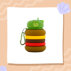 BOTELLA DE SILICONA FOOTY PLEGABLE HAMBURGUESA