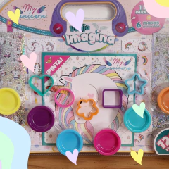 SET DE MASAS UNICORNIOS IMAGINA EN VALIJA