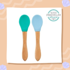 CUCHARAS SILICONA BEBÉ MANGO BAMBÚ X2 MINIKOIOI SCOOPS