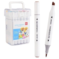 MARCADOR DELI SKETCH MARKER DOBLE PUNTA AL AGUA X24U.