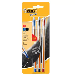 BOLIGRAFO BIC CRISTAL PRECISION FINA 0,8MM.SURT.X 3