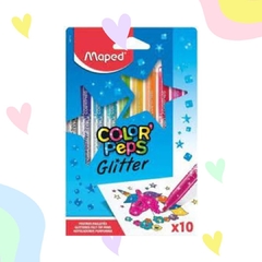 MARCADOR MAPED COLOR PEPS GLITTER X 10