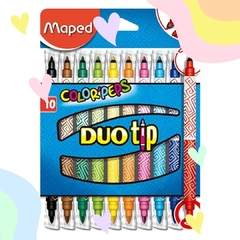 MARCADOR MAPED COLOR PEPS DUO TIP X 10 (20 COLORES)
