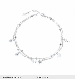Pulsera Estrella Corazón y Llave