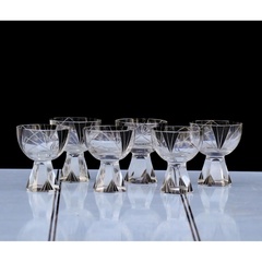 Vajilla 6 Copas Cristal Especiales - Antig La Rueda _ L R