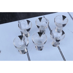 Vajilla 6 Copas Cristal Especiales - Antig La Rueda _ L R - comprar online