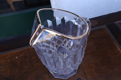 a jarra copas talladas cristal dorado - tienda online