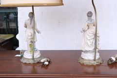 Imagen de 2 veladores figura porcelana