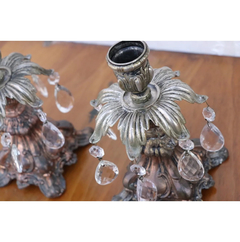 Candelabro X 2 Caireles Velas - Antig. La Rueda - L R - La Rueda