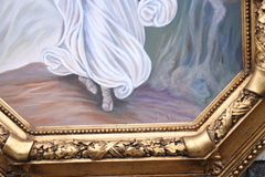 cuadro vintage pintura dorado tallado en internet