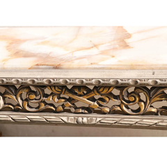 Mesa Ratona Marmol Francesa Dorada - comprar online