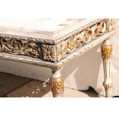 Mesa Ratona Marmol Francesa Dorada - tienda online