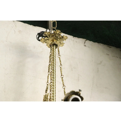 Araña Techo Tulipa Bronce Lampara - Antig La Rueda _ L R - La Rueda