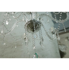 Araña Cristal Tallado 10 Luces Delica - Antig La Rueda _ L R - comprar online