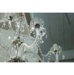 Araña Cristal Tallado 10 Luces Delica - Antig La Rueda _ L R - La Rueda