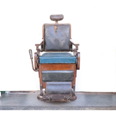 Sillon Barberia Peluquería Madera Bro - Antig La Rueda _ L R