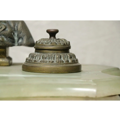 Tintero Figura Marmol Bronce - Antig La Rueda _ L R - tienda online