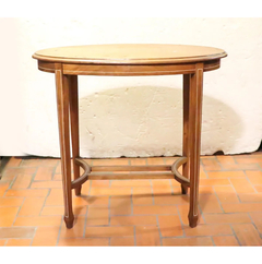 Mesa Sala Madera Inglesa Ovalada - Antig La Rueda - L R