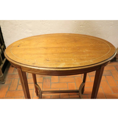 Mesa Sala Madera Inglesa Ovalada - Antig La Rueda - L R en internet