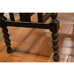 Mesa Sala Jacobino Madera Tallada - Antig La Rueda - L R - La Rueda