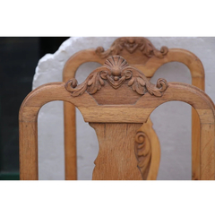 b Conjunto 6 Sillas Madera Tallada - Antig La Rueda _ L R - comprar online