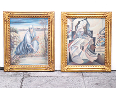 pinturas marco dorado tallado