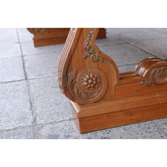 a Mesa Comedor Marquetería Inglesa - Antig La Rueda - L R - La Rueda