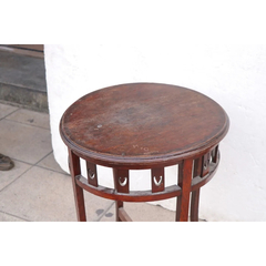 Mesa Sala Madera Inglesa Redonda Antig La Rueda _ L R (Reacondicionado) - comprar online